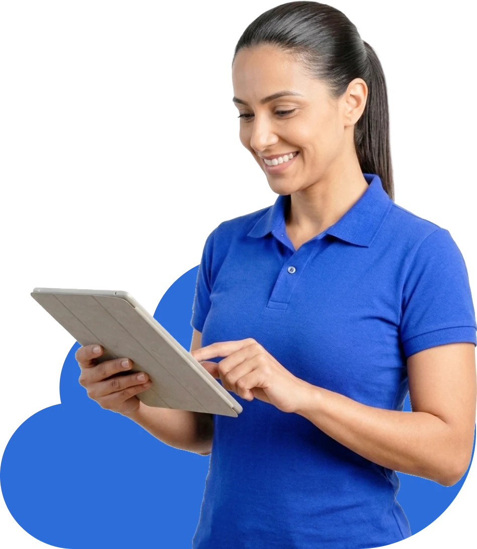 Manager using TagPlus in her daily store routine